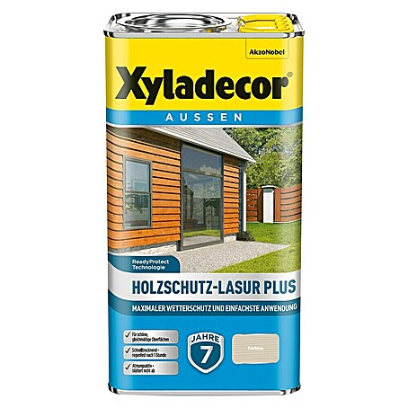 Xyladecor Holzlasur Plus (Farblos, 4 l, Seidenmatt)