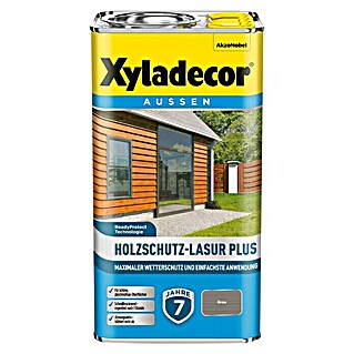 Xyladecor Holzschutzlasur Plus (Grau, 4 l, Seidenmatt)