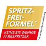 Spritzfrei-Formel: kleine bis wenige Farbspritzer bei sachgemäßer Verarbeitung