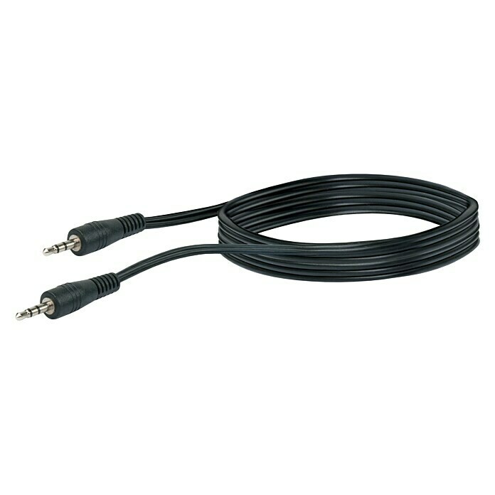 Schwaiger Audio-Kabel2 x Klinkenstecker 3,5 mm, Schwarz, 0,75 m Front View