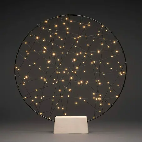 Konstsmide  LED-Weihnachtsdekoleuchte LED Metallsilhouettering Holzfuß
