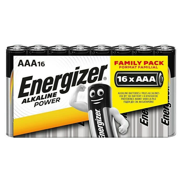 Energizer Batterie Micro AAA16 Stk., Micro AAA, 1,5 V Front View