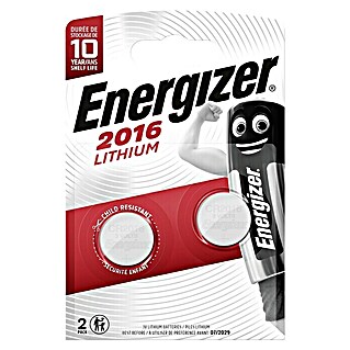 Energizer Gumbna baterija (CR2016, 3 V, 2 kos)