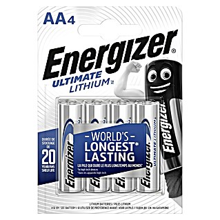 Energizer Baterija Ultimate Lithium (AA, 1,5 V, 4 kos)