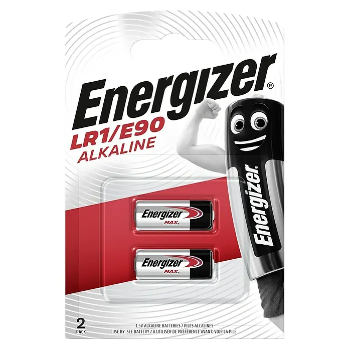 Energizer Batterie LR1/E90 Alkaline - Alkali-Mangan, 1,5 V, 2 Stk. - Eine 2er-Packung Energizer LR1/E90 Alkaline-Batterien, ideal für Geräte des täglichen Gebrauchs.