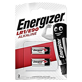 Energizer Batterij LR1/E90 Alkaline (LR1, Alkaline, 1,5 V, 2 st.)