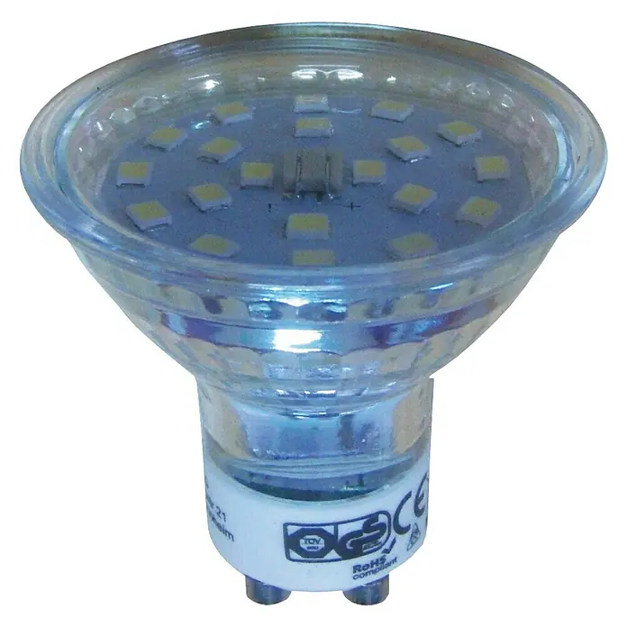 Voltolux Set de bombillas LED - GU10, No regulable, Blanco diurno, 370 lm, 4 W, 2 ud. - Bombilla LED con base GU5.3. Bombilla LED de bajo consumo para uso interior, ideal para iluminación de acento y sustitución de bombillas halógenas.