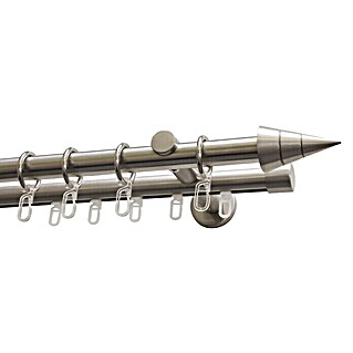 Gardinia Stilgarnitur (Länge: 200 cm, Durchmesser: 20 mm, Edelstahloptik)