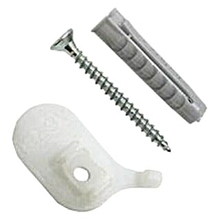 Gardinia Deckenträger (Weiß, Für Aluminium Vorhangschienen 1-läufig)