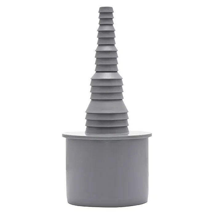 Marley Schlauchtülle - Durchmesser: 40 mm - Grauer Schlauchanschlussadapter für verschiedene Schlauchgrößen. Das Design ermöglicht vielseitige Anwendungen in Sanitär- und Bewässerungssystemen.