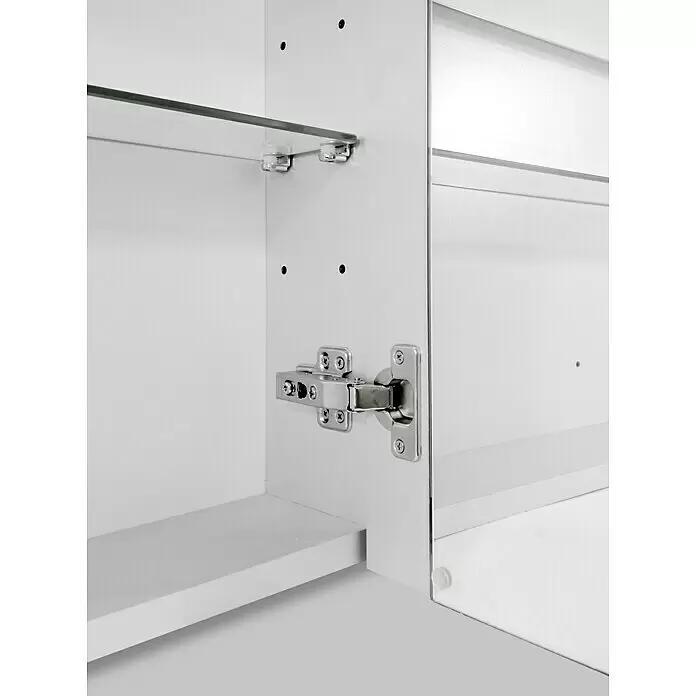 DSK LED-Spiegelschrank Aluminio Sun - B x H: 80 x 70 cm, Aluminium, Silber - Detailaufnahme