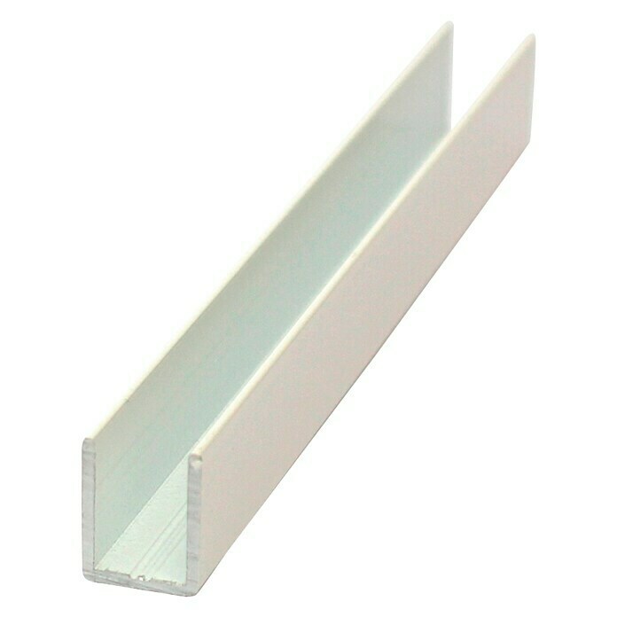 Perfil en U rectangular (L x An x Al: 200 x 10 x 15 cm, Aluminio)