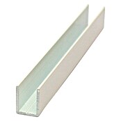 Perfil en U rectangular (L x An x Al: 200 x 10 x 15 cm, Aluminio)