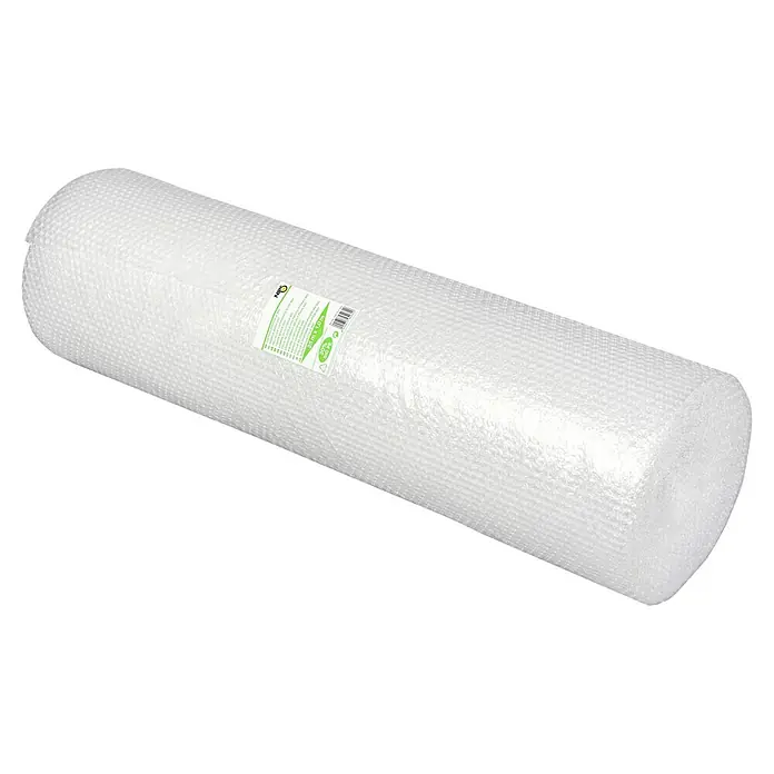 Nips Luftpolsterfolie Bio - L x B: 25 x 1 m, Transparent - Eine Rolle durchsichtige Luftpolsterfolie, die zum Verpacken und Schützen von Waren dient.