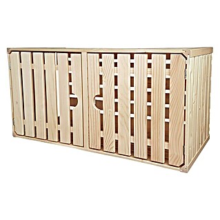 HolzZollhaus Holzkiste (L x B x H: 32 x 70 x 35 cm, Natur, Anzahl Türen: 2 Stk.)