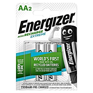 Energizer Akku Rechargeable Extreme AA (Mignon AA, 1,2 V, 2 Stk.)