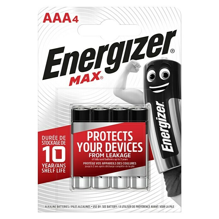 Energizer Batterie Max Micro AAAMicro AAA, 1,5 V Front View