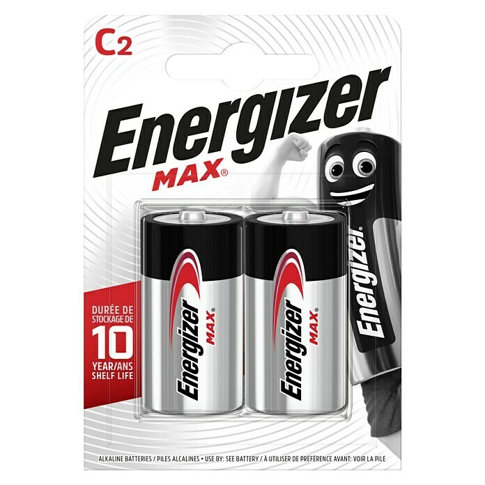 Energizer Batterie Max CBaby C, 1,5 V Front View