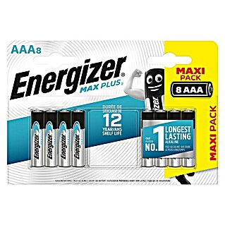 Energizer Batterie Max Plus (Micro AAA, Alkali-Mangan, 1,5 V, 8 Stk.)