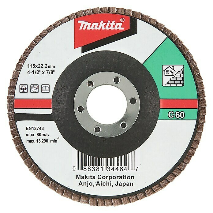 Makita Disco de corte de carburo (Diámetro disco: 115 mm, Apto para: Ladrillo, 1 ud.)