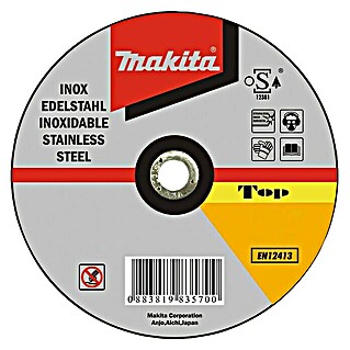 Makita Disco de corte (Diámetro disco: 115 mm, Espesor disco: 1 mm, Apto para: Acero inoxidable)