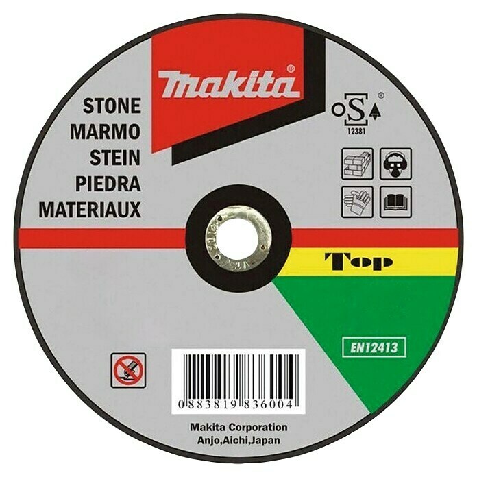 Makita Disco de corte (Diámetro disco: 230 mm, Espesor disco: 3,2 mm, Apto para: Piedra)