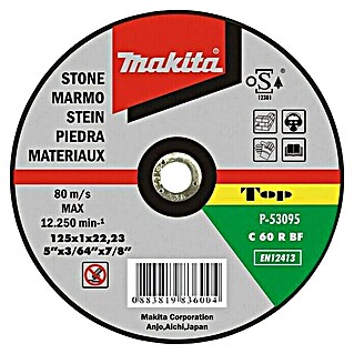 Makita Disco de corte (Apto para: Piedra, Diámetro disco: 125 mm, Espesor disco: 1 mm)