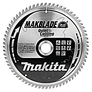 Makita Disco de sierra Makblade (260 mm, Orificio: 30 mm, 70 dientes)