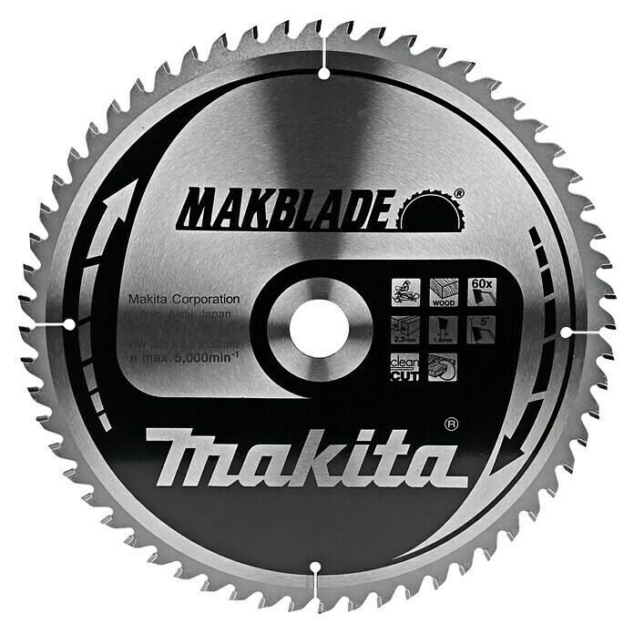 Makita Disco de sierra Makblade (Diámetro: 305 mm, Orificio: 30 mm, 60 dientes)