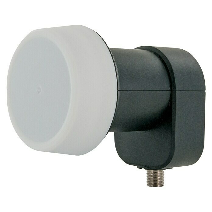 Schwaiger Single-LNB1-fach, Anthrazit, 40 mm, F-Buchse Left Side View