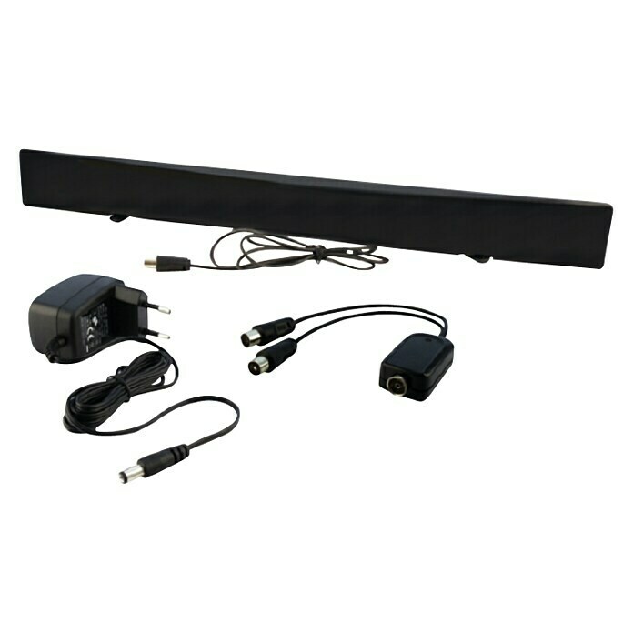 Schwaiger Flachpanel-Antenne FlatEingang: 230 V AC, Schwarz, IEC-Stecker, IEC-Buchse Front View