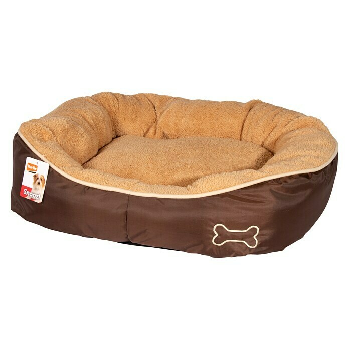 Karlie Hundebett Chipz70 x 73 x 20 cm, Fleece, Beige Front View