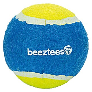 Beeztees Fetch Juguete para perros Pelota de tenis (Diámetro: 10 cm, Goma, Azul/Amarillo)