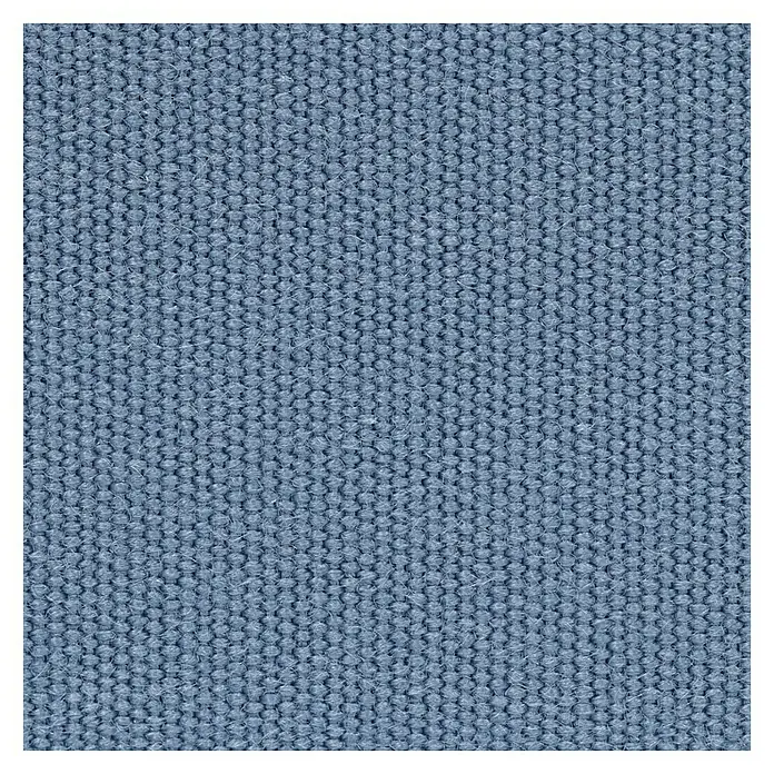 Deyo Limassol Vollkassettenmarkise - Blau, Farbe Gestell: Anthrazitgrau Feinstruktur, Breite: 5 m, Ausfall: 3,5 m - Nahaufnahme eines blauen Canvas-Stoffes mit einer ausgeprägten Webstruktur, ideal für Polsterarbeiten und strapazierfähige Bekleidung.