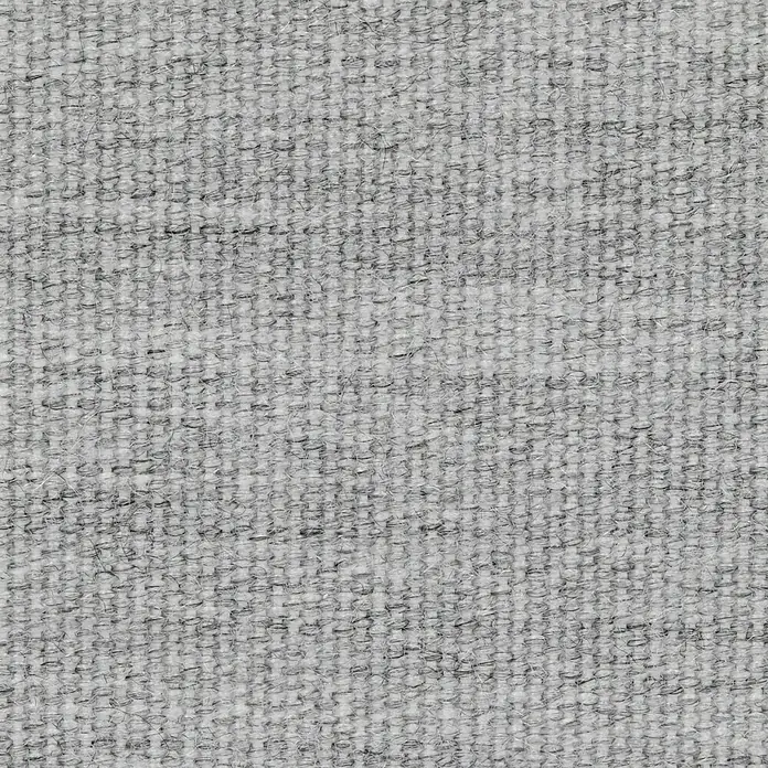 Deyo Limassol Vollkassettenmarkise - Grau, Farbe Gestell: Weißaluminium Feinstruktur, Breite: 4 m, Ausfall: 3,5 m - Nahaufnahme eines Stoffmusters in Grau, das eine feine, gewebte Textur zeigt und die Detailgenauigkeit des Materials hervorhebt.