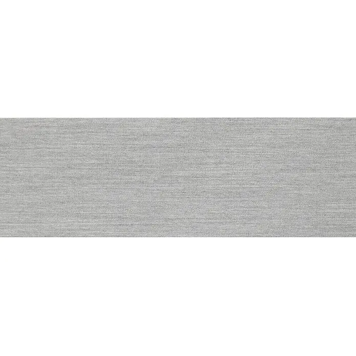 Deyo Limassol Vollkassettenmarkise - Grau, Farbe Gestell: Weißaluminium Feinstruktur, Breite: 4 m, Ausfall: 3,5 m - Nahaufnahme eines grauen Stoffstücks, das eine feine, gleichmäßige Textur aufweist. Ideal für Bekleidung oder Heimtextilien.