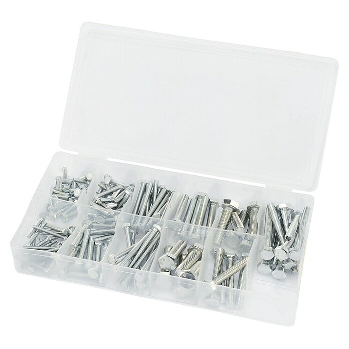 SECHSKANT-SCHRAUBEN-SORTIMENT 125TLG BOX-GS 125 /