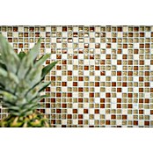 Mosaikfliese Quadrat Crystal Mix XCM M820 (32,2 x 30,5 cm, Beige, Glänzend)