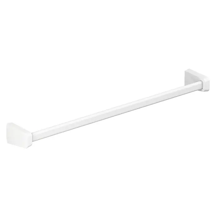Creabath Soul White Toallero para baño - Ancho: 55,8 cm, 1 brazo, Blanco, Mate - Accesorio de baño: Una barra de toalla blanca moderna para el baño, que combina funcionalidad y diseño minimalista.