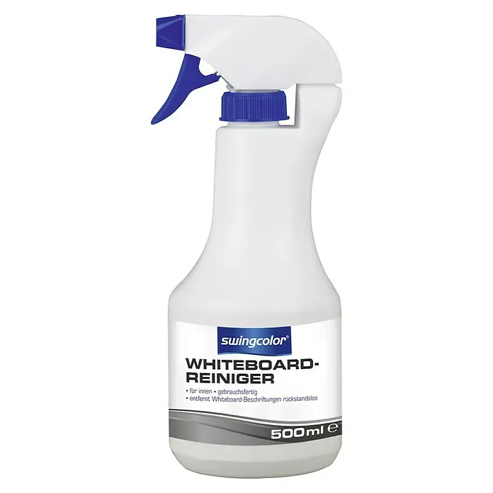 swingcolor Reinigungsmittel Whiteboard-Reiniger - 500 ml - Whiteboard-Reiniger: Sprühflasche mit 500 ml Inhalt, ideal für die schnelle und rückstandslose Reinigung von Whiteboards im Büro oder zu Hause.