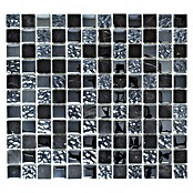 Mosaikfliese Crystal Mix CM M462 (32,7 x 30,2 cm, Schwarz, Glänzend)