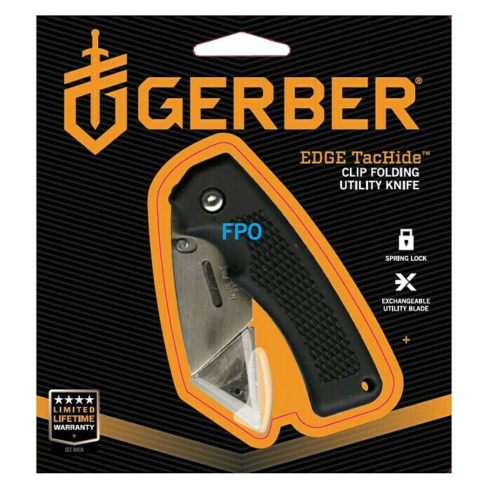 Gerber Cúter Edge Knife (Tipo de cuchilla: Cuchillas desmontables, Equipamiento: Pinza de fijación extraíble)