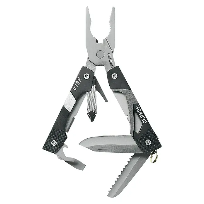 Gerber Faltwerkzeug - Länge: 10,1 cm, Edelstahl - Das Gerber Vise Multitool, ein vielseitiges Werkzeug mit Zange, Messer und Schraubendreher, ideal für unterwegs und Heimwerker.