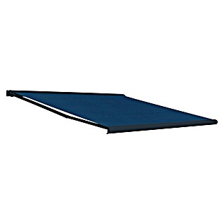 Deyo Limassol Vollkassettenmarkise (Blau, Farbe Gestell: Anthrazitgrau Feinstruktur, Breite: 3,5 m, Ausfall: 3 m)