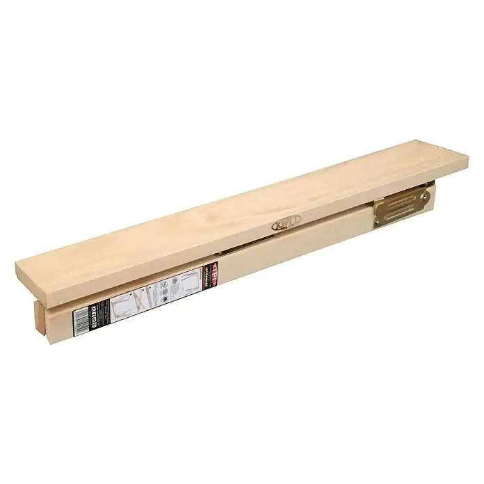 Astigarraga Holzklappbock Kipli - Tragkraft: 250 kg, Höhe: 73,5 cm, Kiefer - Eine zusammengeklappte, hölzerne Klapptreppe, ideal für den platzsparenden Gebrauch. Das naturbelassene Holz verleiht einen rustikalen Charme.