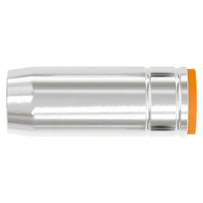 Solter Boquilla de gas de soldadura SX-25 - 2 ud. - Primer plano de una boquilla de soldadura MIG con punta naranja, ideal para trabajos de soldadura de precisión.