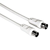 Hama Cable de conexión de antena (5 m, Blanco, 75 dB, Enchufe IEC, hembrilla IEC)