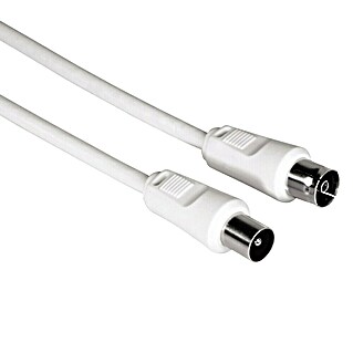 Hama Cable de conexión de antena (10 m, Blanco, 75 dB, Conector IEC, enchufe IEC)