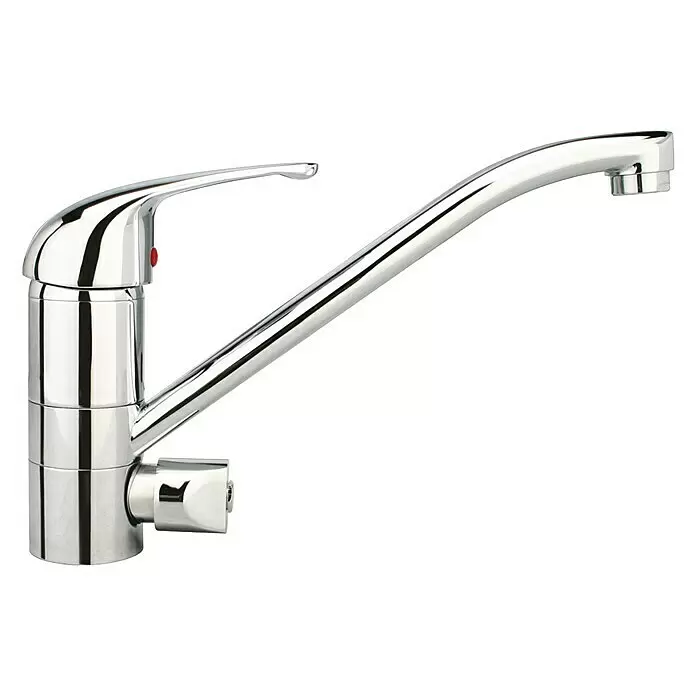 Camargue Grifo de cocina Ultra - Cromo, Brillante, Giratorio - Grifo monomando de cocina cromado con control lateral.