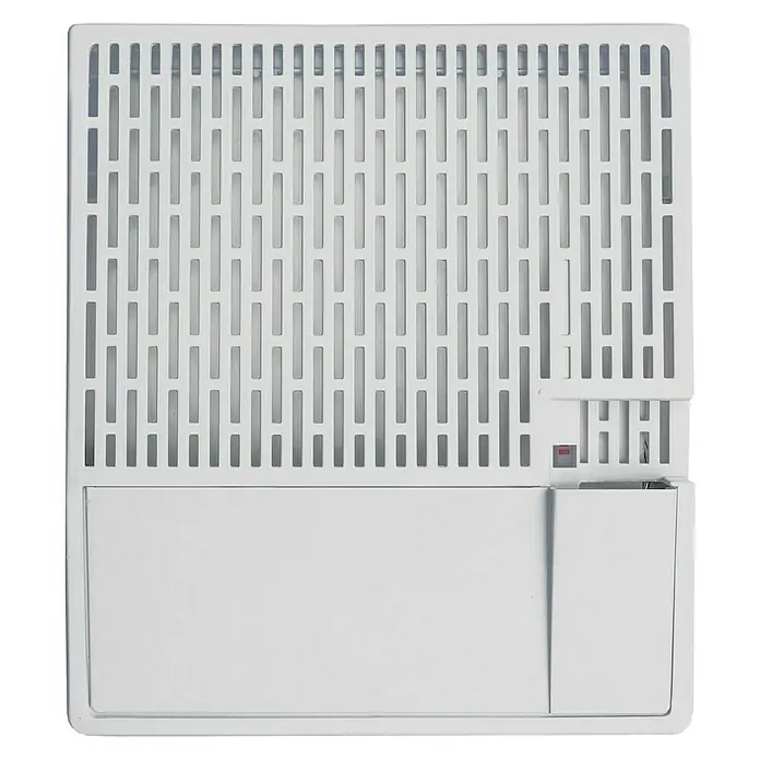 Lienbacher Kunststoff-Luftbefeuchter 21.00.410.0 - 27,5 x 31,5 cm, Weiß - Weißer Heizlüfter mit perforierter Frontplatte und rechteckiger Form, ideal für kleine Räume.